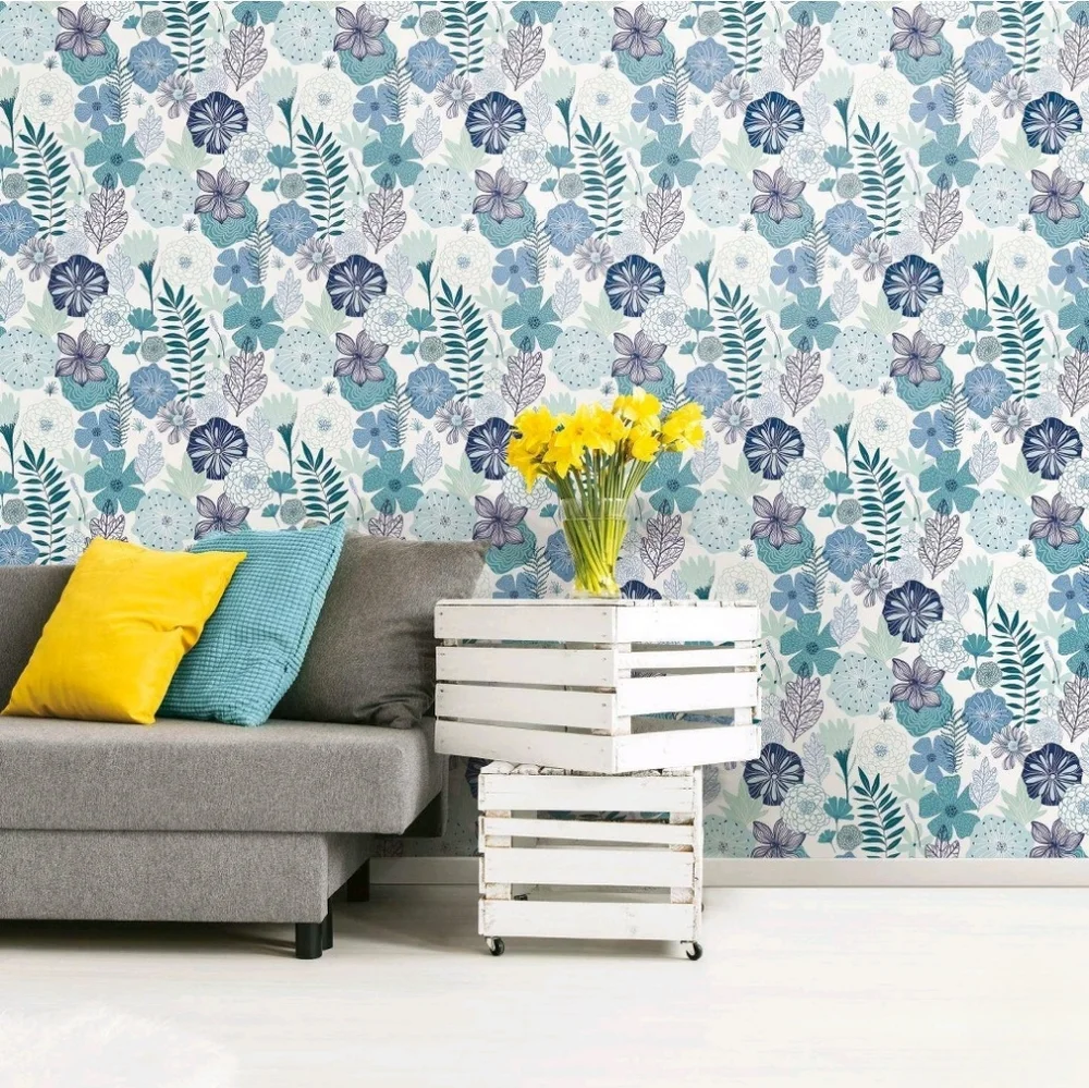 Roommates Perennial Blooms Peel And Stick Wallpaper
